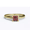Solitaire Gold Engagement Ring with 0.35ct Princess Cut Ruby- 01SG04R
